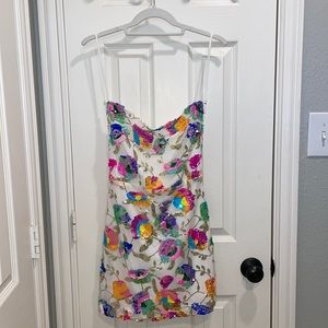 Lucy in the Sky Starstruck Strappy Multicolor Sequin Dress